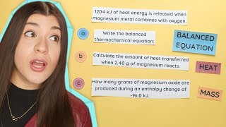 Enthalpy Stoichiometry Part 1 Finding Heat and Mass [upl. by Ecyle]