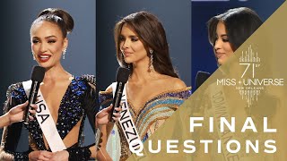 71st MISS UNIVERSE  Final Questions  Miss Universe [upl. by Necyla]