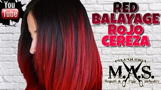 Cabello BALAYAGE ROJO Red Balayage Hair Tutorial Mechas Rojas paso a paso [upl. by Baalman695]