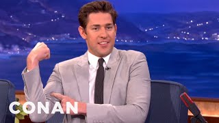 John Krasinski Didnt Think Hed Get A Second Date With Emily Blunt  CONAN on TBS [upl. by Dustman725]