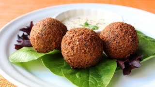 How to Make Falafel  Crispy Fried Garbanzo BeanChickpea Fritter Recipe [upl. by Cathe]