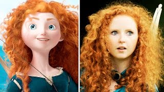 10 Disney Princesses In Real Life  REAL MERIDA [upl. by Norok]