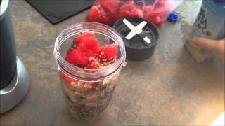 Nutribullet Breakfast Smoothie Recipe withcaptions GREEN SMOOTHIE [upl. by Karolyn]