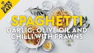 Chilli and garlic prawn spaghetti recipe  delicious Australia [upl. by Ichabod386]