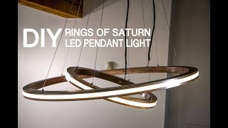 DIY Music Reactive quotRings of Saturnquot LED Pendant Light controlled by Arduino  How to Make [upl. by Eddana]