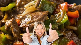 Amazingly Easy Pepper Steak Recipe [upl. by Smaj644]