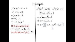 Differential Equations Method of Undetermined Coefficients  Annihilator Approach [upl. by Ahsyle]