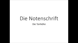 Musik Notennamen und Tonhöhe Noten lesen einfach und kurz erklärt [upl. by Ailime]