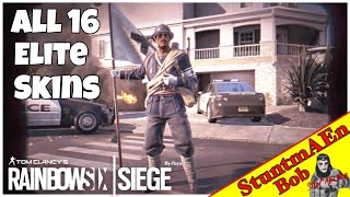 ALL 16 ELITE SKINS of Rainbow Six Siege released  ALL MVP ANIMATIONS  including NEW DOC ELITE [upl. by Nitsid]