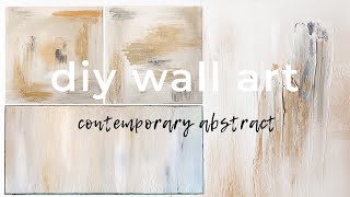 DIY Contemporary Art  Textured Abstract Wall Art  Canvas amp Wood [upl. by Janenna]