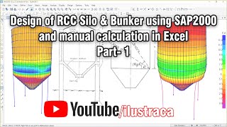 Design of RCC Bunker and Silo using SAP2000 and manual calculation in Excel  Part 1  Sandip Deb [upl. by Yesnil]