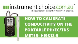 How to Calibrate Conductivity on the Portable pHECTDS Meter  HI98135 [upl. by Carmelia]