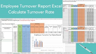 Employee Turnover Report Excel Calculate Turnover Rate [upl. by Meara]