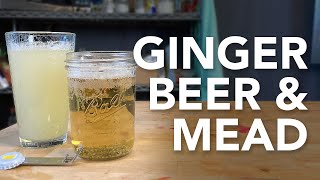 Simple Ginger Beer AND Mead Recipes  How to make mead and soda from ginger root and lemon juice [upl. by Atahs213]