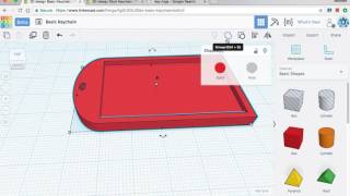 Easy Beginner TinkerCAD Project Keychain  Bag Tag [upl. by Ennairek]