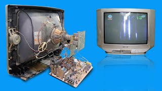 Restoration old TV and Repair old SONY Television Success [upl. by Schiff610]