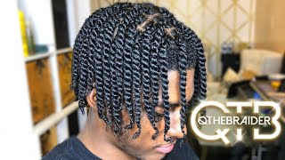 QTHEBRAIDER HOW TO Double Strand Twist Male Edition [upl. by Reginald242]