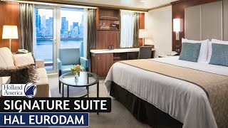 HAL Eurodam  Signature Suite Walkthrough Tour amp Review 4K  Holland America Cruise Line [upl. by Ennasirk]