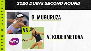 Garbiñe Muguruza vs Veronika Kudermetova  2020 Dubai Second Round  WTA Highlights [upl. by Roane]