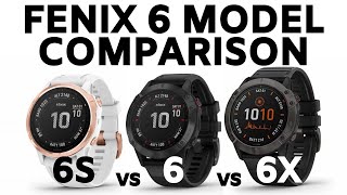 Garmin Fenix 6 Model Comparison and Feature Overview  Fenix 6 6S 6X Review [upl. by Kendell]