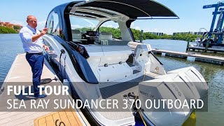 Full Tour  Sea Ray Sundancer 370 Outboard  Walkthrough [upl. by Camila]