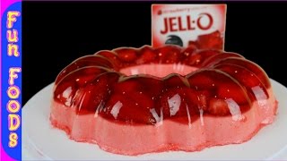 Strawberry Mousse Jello Dessert  Low Calorie Dessert [upl. by Magdalen576]