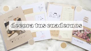 DECORA TUS CUADERNOS  minimalista  aesthetic  4 ideas  sofiapricot [upl. by Leirua]