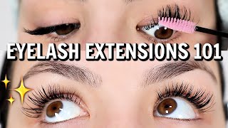 EYELASH EXTENSIONS 101  Everything You NEED To Know About Eyelash Extensions [upl. by Rizan]