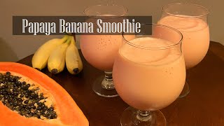 Papaya Banana Smoothie Recipe  RKC [upl. by Gwenny]