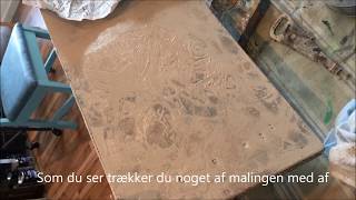 Kalkmaling og Frottage teknikken Kalkmaling AnnieSloan ChalkPaint [upl. by Neville]