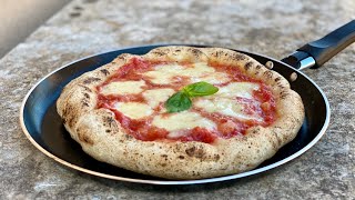 Best PIZZA recipe Without Oven 🍕 Real Italian PIZZA homemade cooked in a Pan 😋 Pizza Dough  Sauce [upl. by Ibbison]