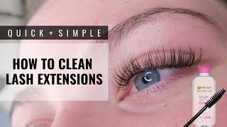 HOW TO CLEAN LASH EXTENSIONS [upl. by Neelasor]