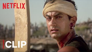 Aamir Khans Last Ball Six  Lagaan Ending Scene  Netflix India [upl. by Arehahs]