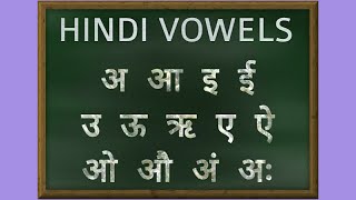 Hindi Vowels Pronunciation  Learn Hindi Alphabets [upl. by Einaj]