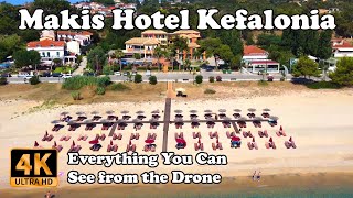 Makis Hotel Skala Kefalonia Cephalonia from Drone in 4K [upl. by Eidnyl]