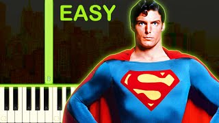 SUPERMAN´S THEME  EASY Piano Tutorial [upl. by Haynes]