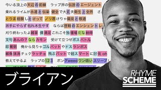 日本のラッパーって・・・ 下手じゃね？ 真似できない踏み方を見せるぉ  ブライアン（2020）  Japanese Hiphop Rhyme Scheme 007 [upl. by Kalikow]