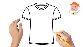 How to draw a tshirt  Easy drawings [upl. by Poll]