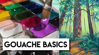 Gouache painting BASICS for ABSOLUTE BEGINNERS ✶ Skillshare Class [upl. by Ardnait]