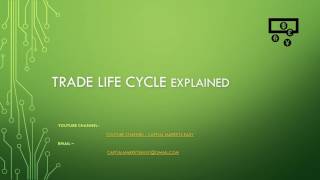 Trade Life Cycle explained [upl. by Dorcas]