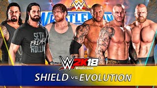 WWE 2K18 The Shield vs The Evolution ft SHIELD OMG Move w New Hot Tag Feature WWE 2K18 PS4 [upl. by Namie290]