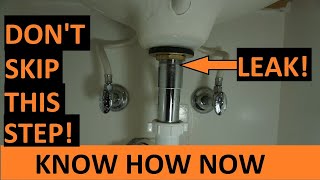 New Bathroom Sink Drain Leaks at Threads [upl. by Hutchings]