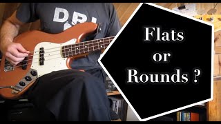 Flatwound vs roundwound strings on a Fender Jazz Bass [upl. by Haelhsa]