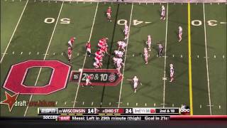 44 Chris Borland ILB Wisconsin vs Ohio St 13 [upl. by Arikaahs]