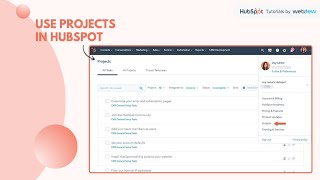 Howto use projects in HubSpot [upl. by Katharyn]