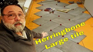 Herringbone tile floor explained [upl. by Ybok]