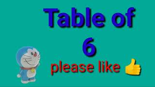 6 ka table  6 ki table  Table of 6  multiplication table [upl. by Bonny396]