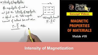 Class 12 Physics  Magnetic Properties  9 Intensity of Magnetization  For JEE amp NEET [upl. by Denney]