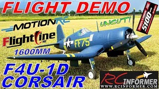 Flightline 1600mm F4U1D Corsair Flight Review By RCINFORMER [upl. by Ralf]