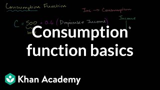 Consumption function basics  Macroeconomics  Khan Academy [upl. by Bianca418]